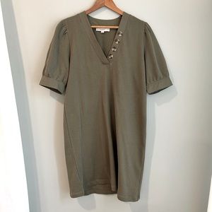 LOFT olive green casual dress